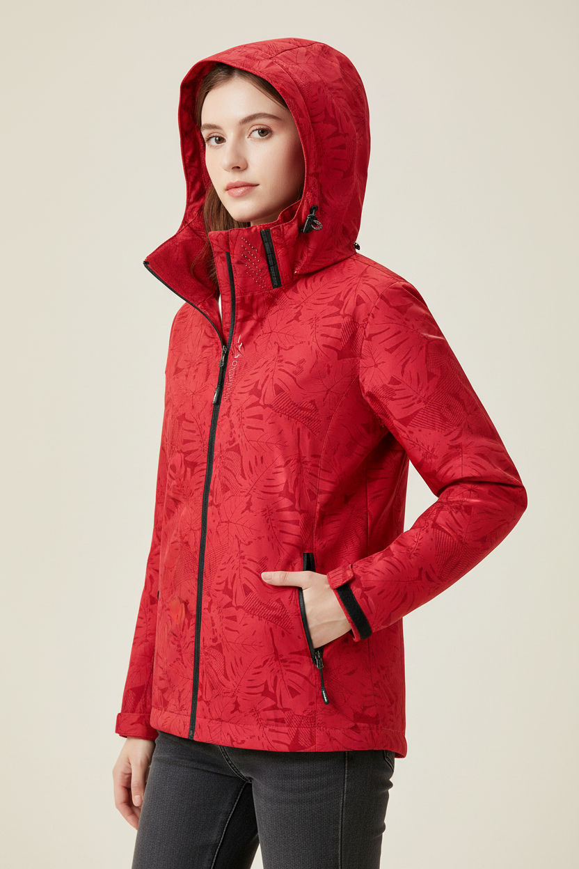 Regenjas met capuchon en mooie patronen