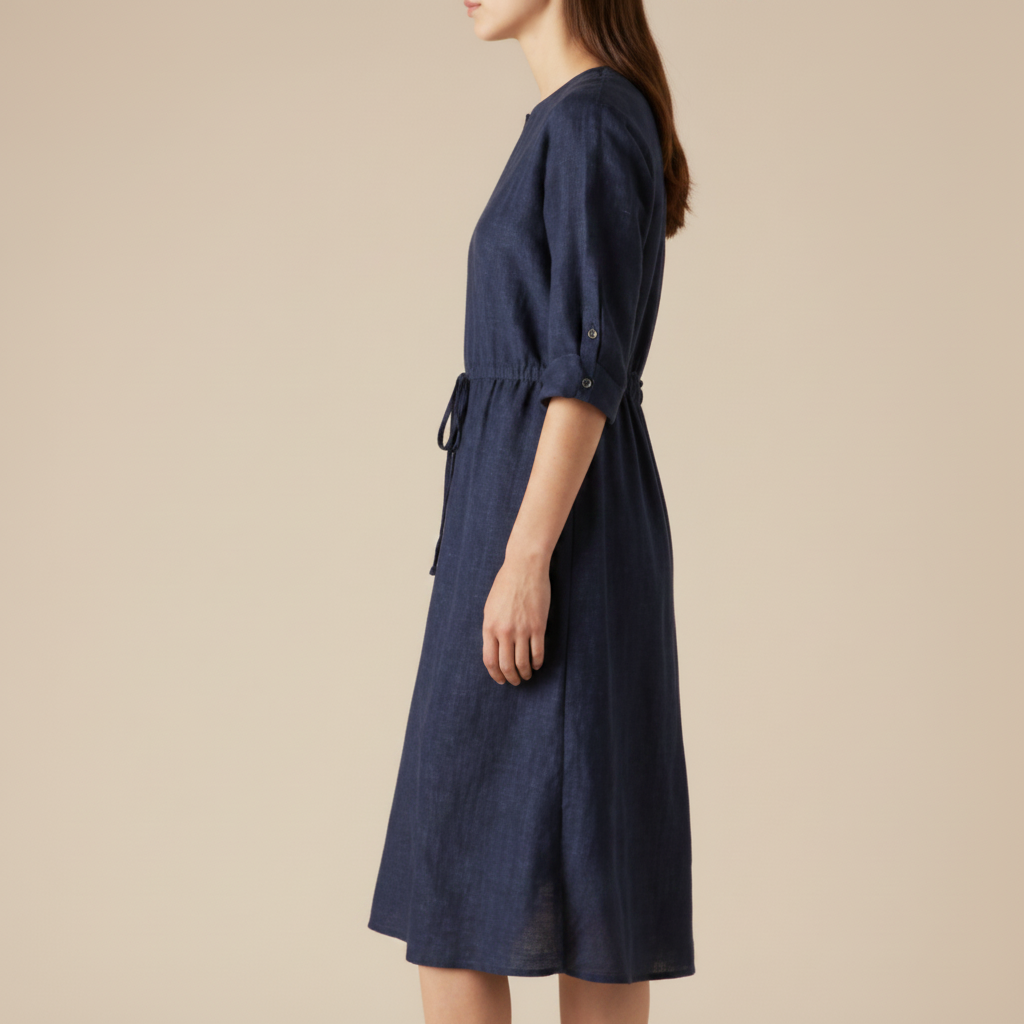 Zuri - Midikleid mit hoher, elastischer Taille