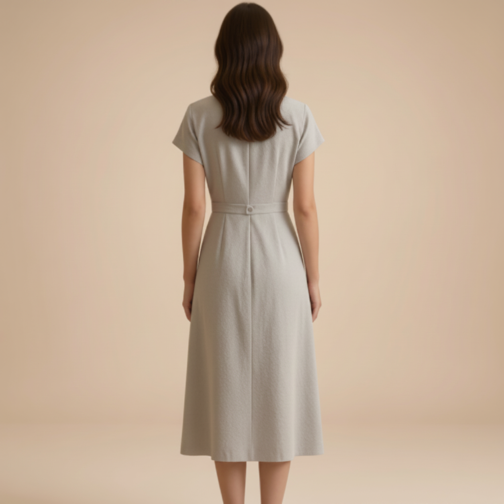 Zuri - Midikleid mit hoher, elastischer Taille