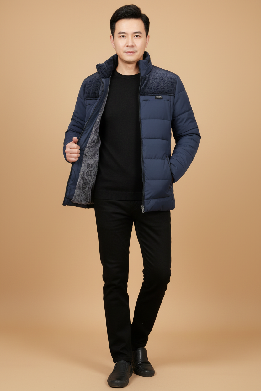 Winterjas met verwarmende fleece aan de binnenkant