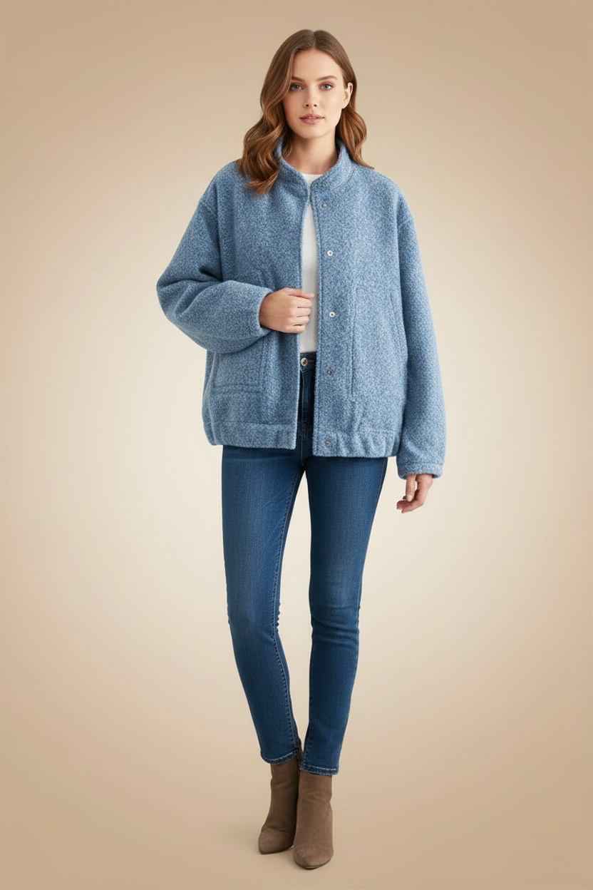 Gezellig oversized jasje met grote zakken