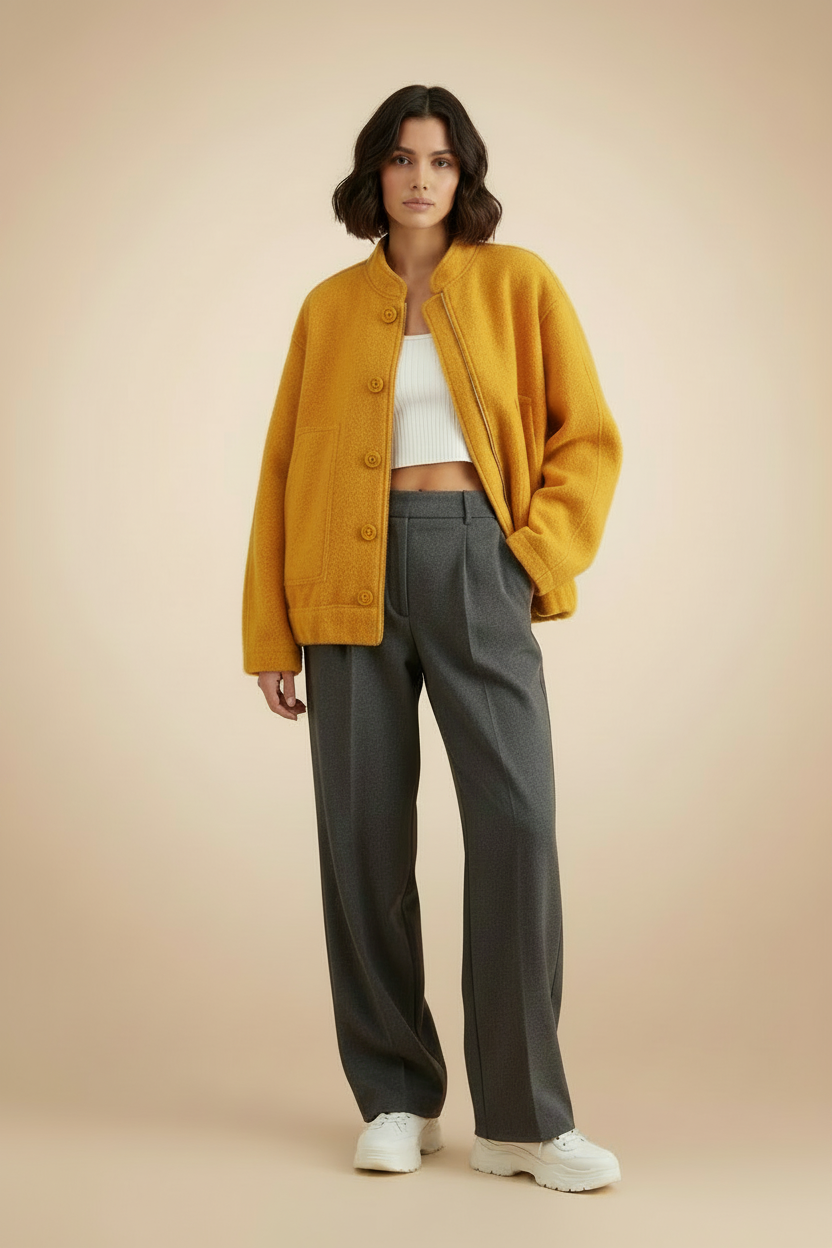 Gezellig oversized jasje met grote zakken