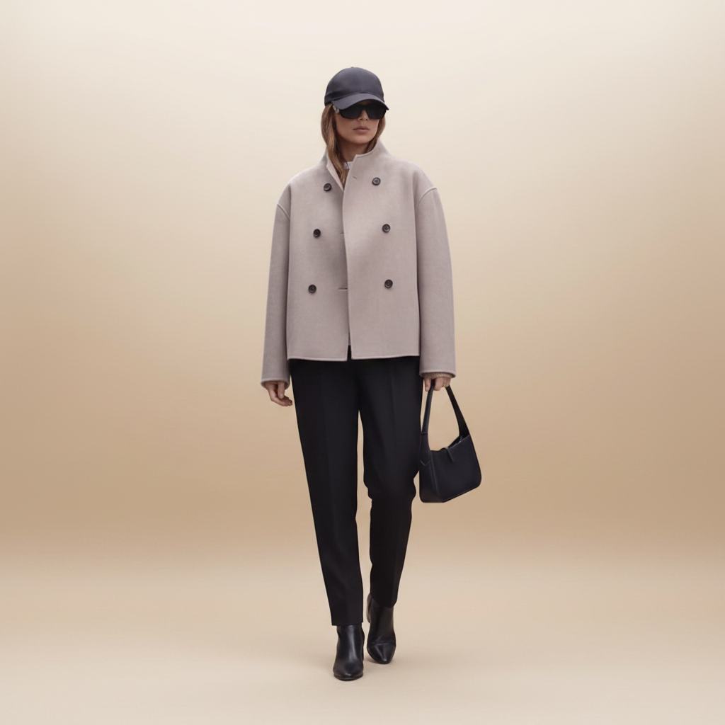 Wijdvallende trenchcoat met dubbele knoopsluiting