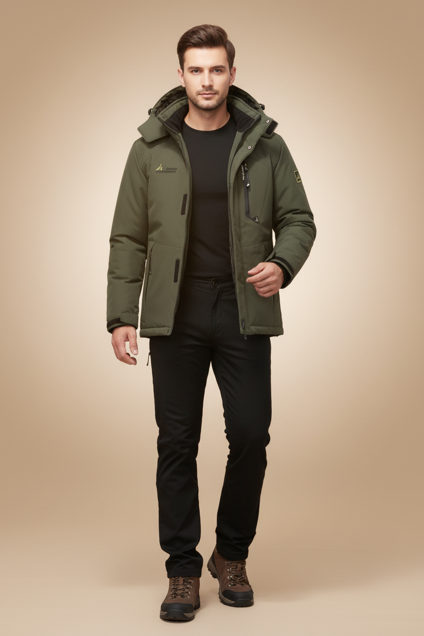 Regenbestendig jack met warme voering