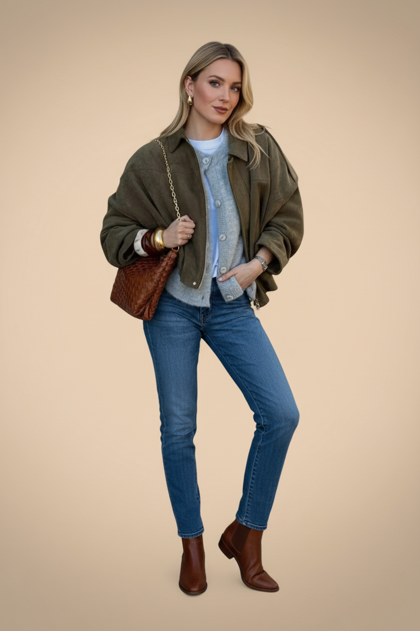 Oversized bomberjack voor een nonchalante look
