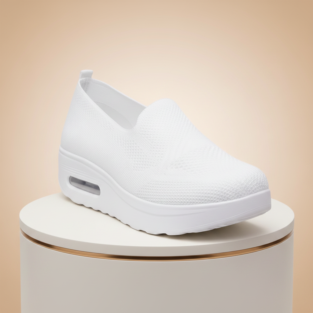 Comfortabele, lichte sneaker met een verhoogde luchtkussenzool