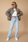 Casual bomberjack in grote maten voor een relaxte look
