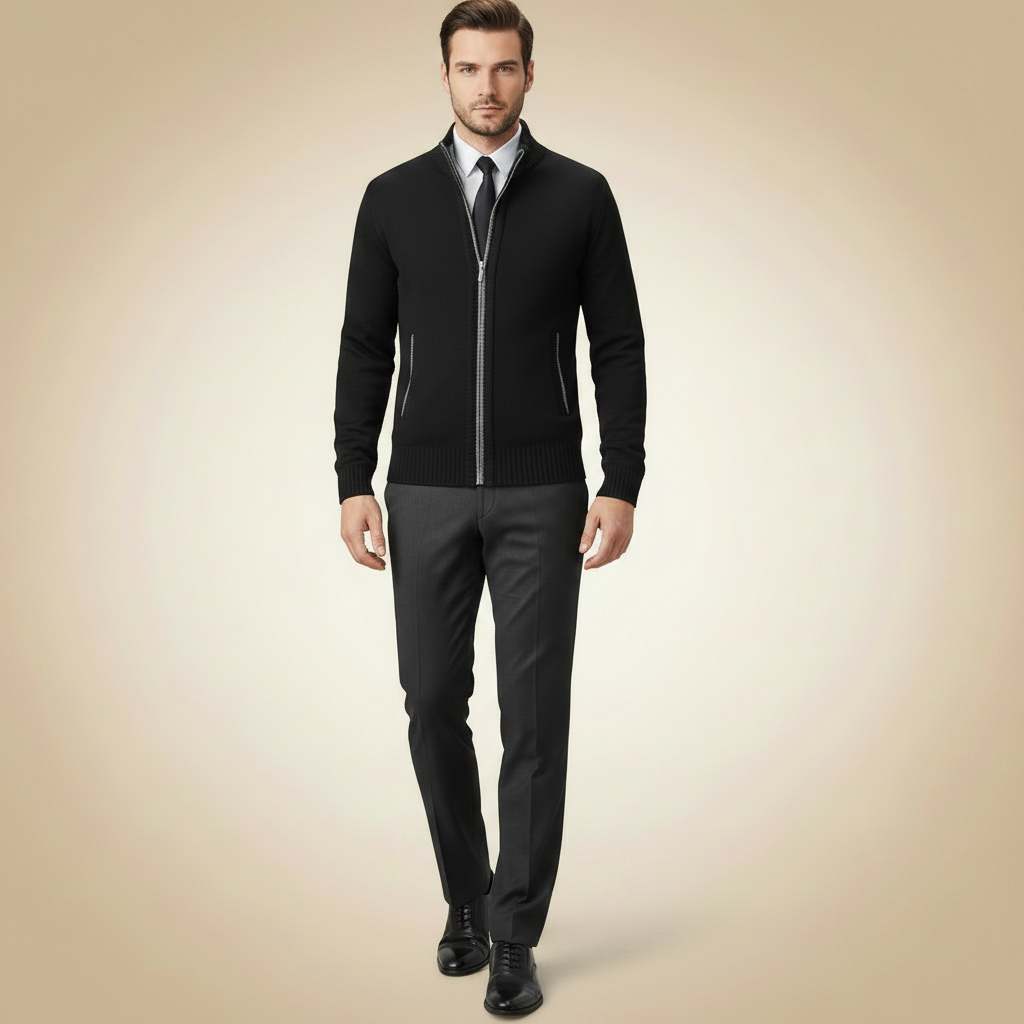 Elegant vest met opstaande kraag en twee praktische zakken