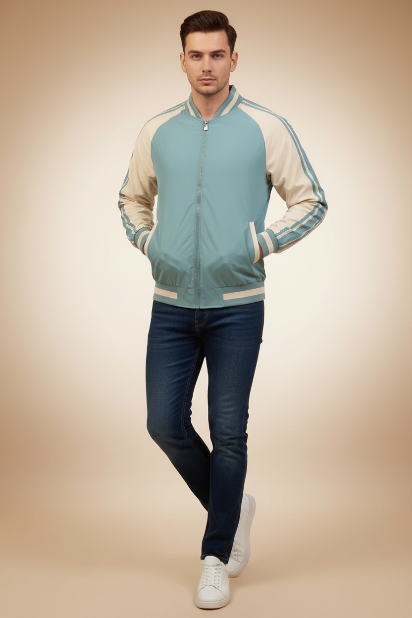 Tweekleurig sportjack met een modern ontwerp