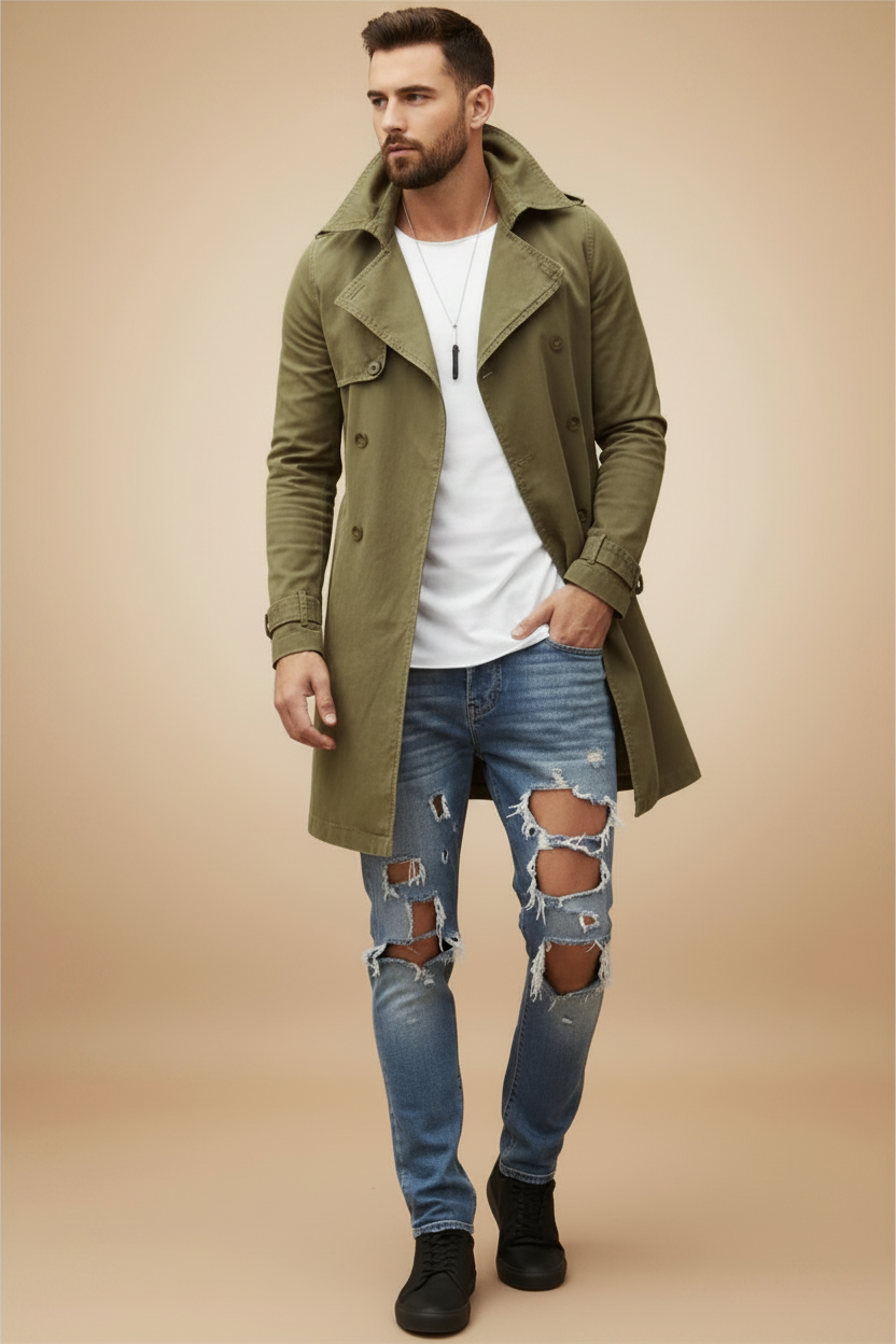 Lichte trenchcoat voor het tussenseizoen