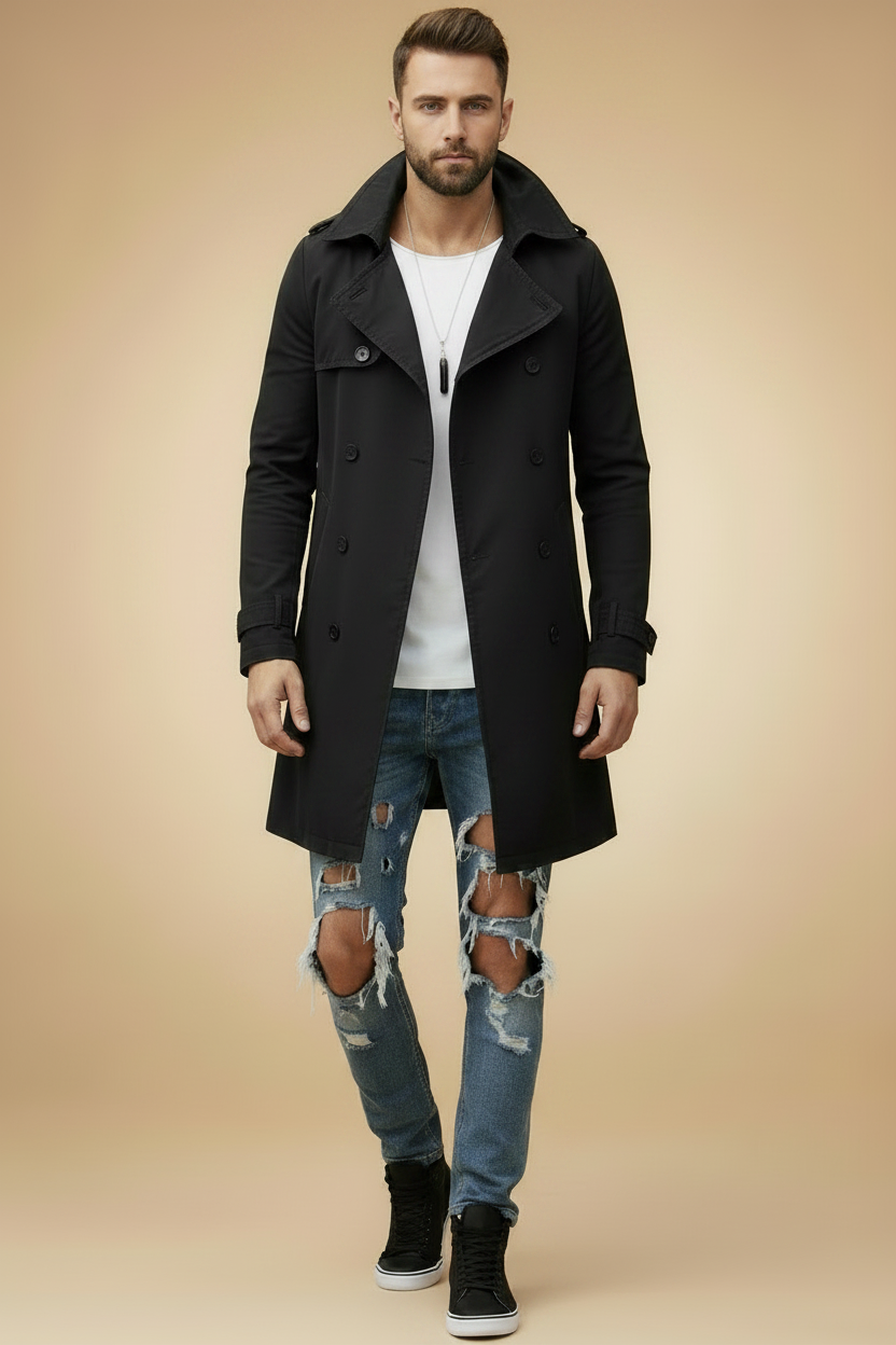 Lichte trenchcoat voor het tussenseizoen