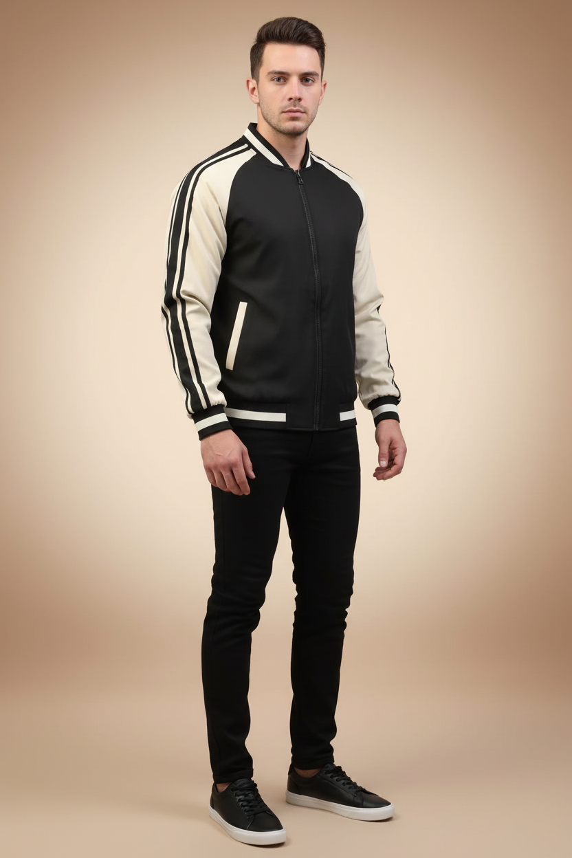 Tweekleurig sportjack met een modern ontwerp