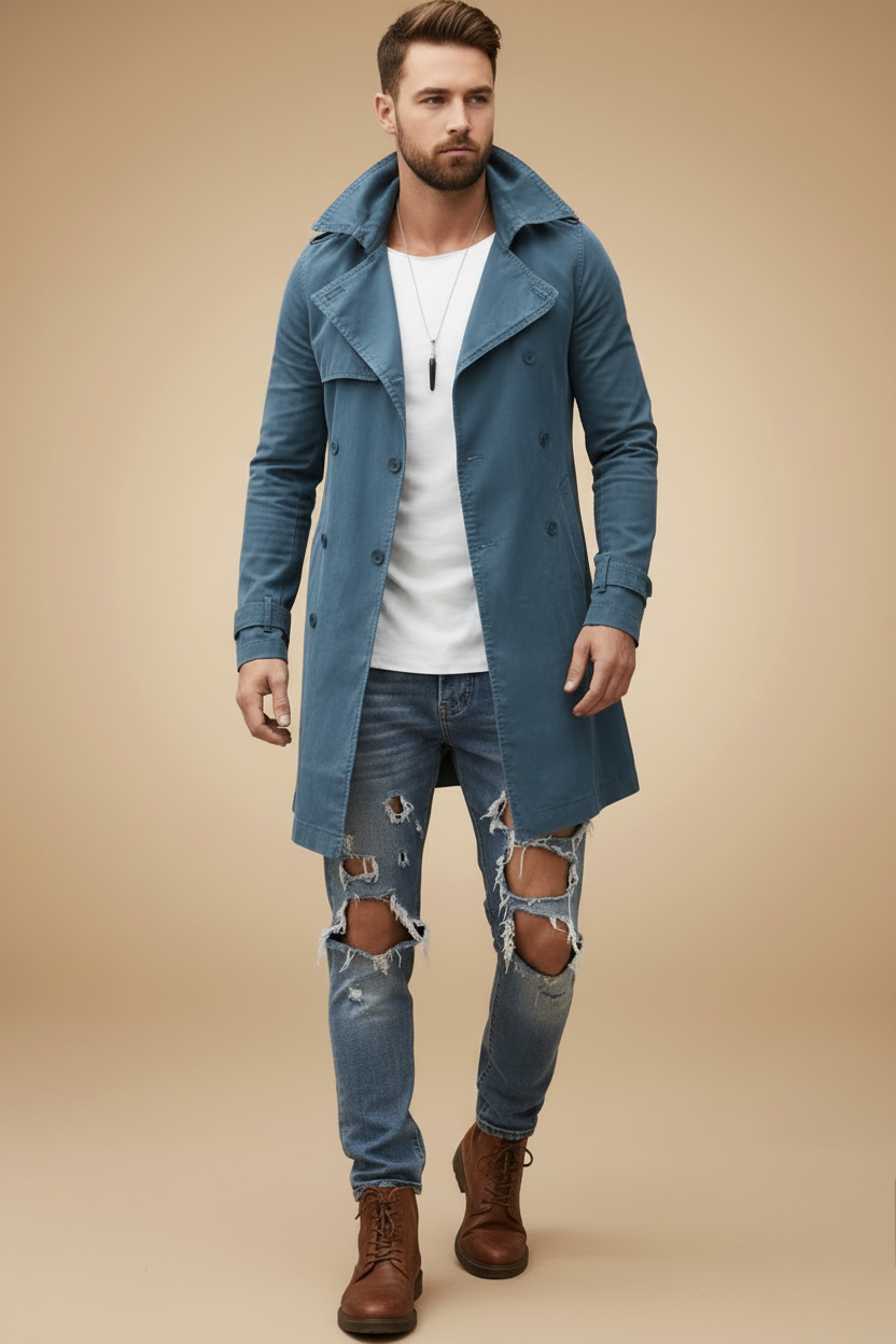 Lichte trenchcoat voor het tussenseizoen