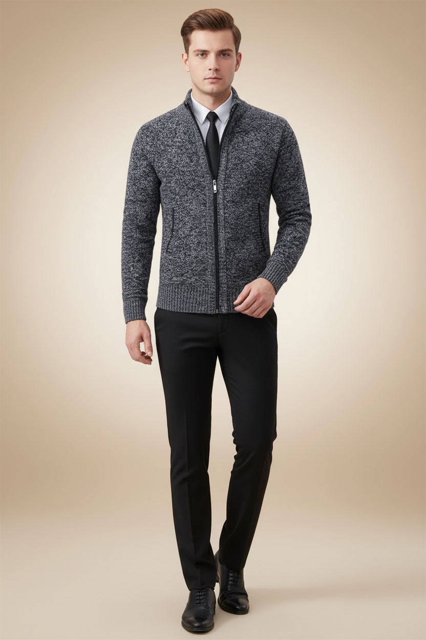 Elegant vest met opstaande kraag en twee praktische zakken