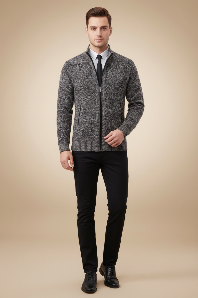 Elegant vest met opstaande kraag en twee praktische zakken