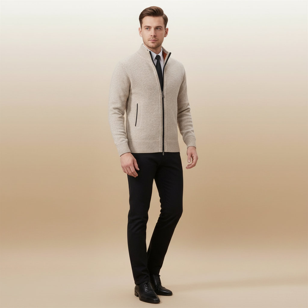 Elegant vest met opstaande kraag en twee praktische zakken