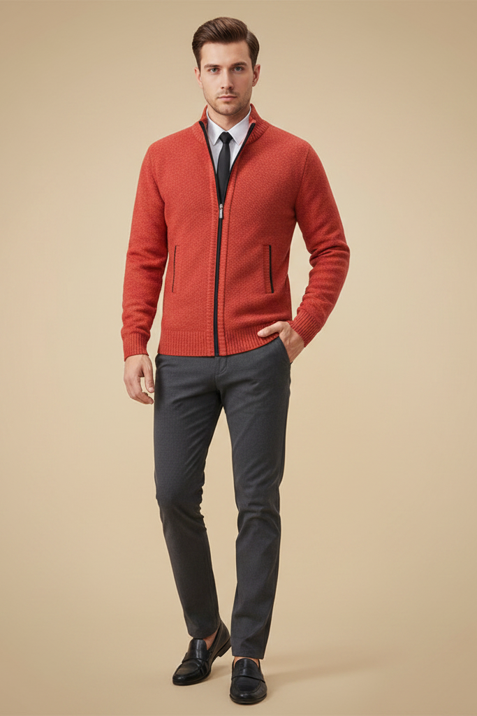Elegant vest met opstaande kraag en twee praktische zakken