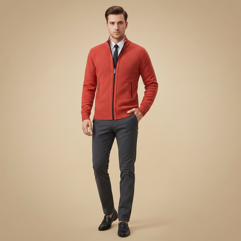 Elegant vest met opstaande kraag en twee praktische zakken