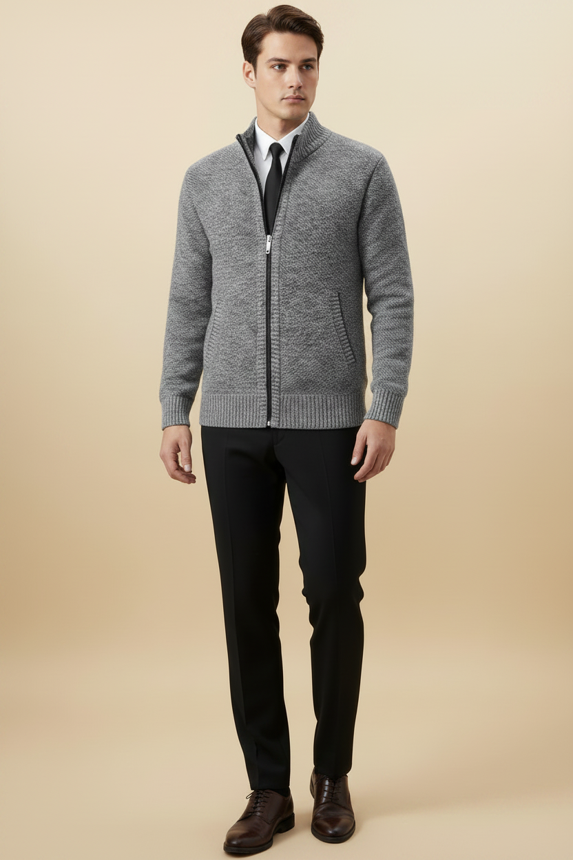Elegant vest met opstaande kraag en twee praktische zakken
