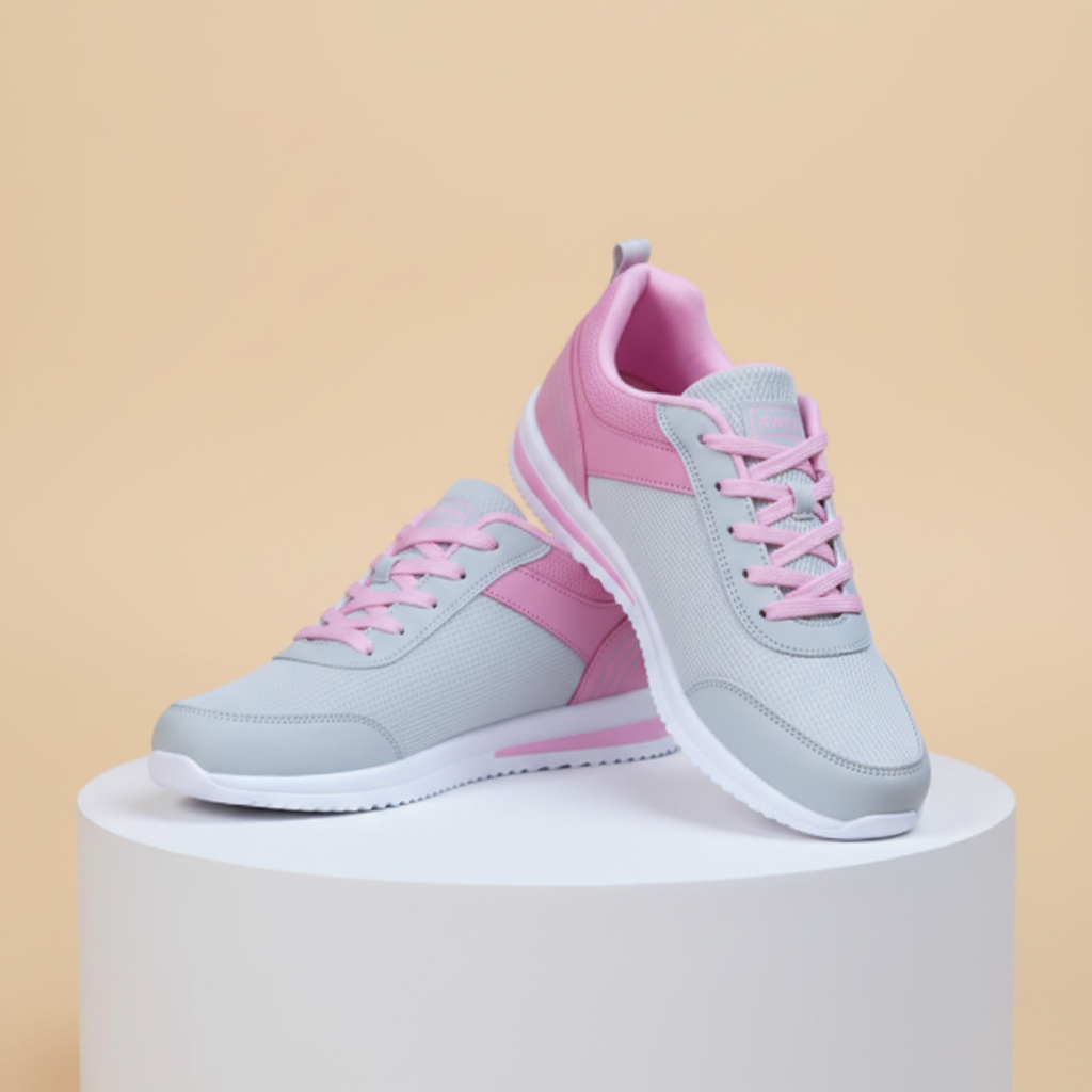 Casual, tweekleurige sneakers voor dames