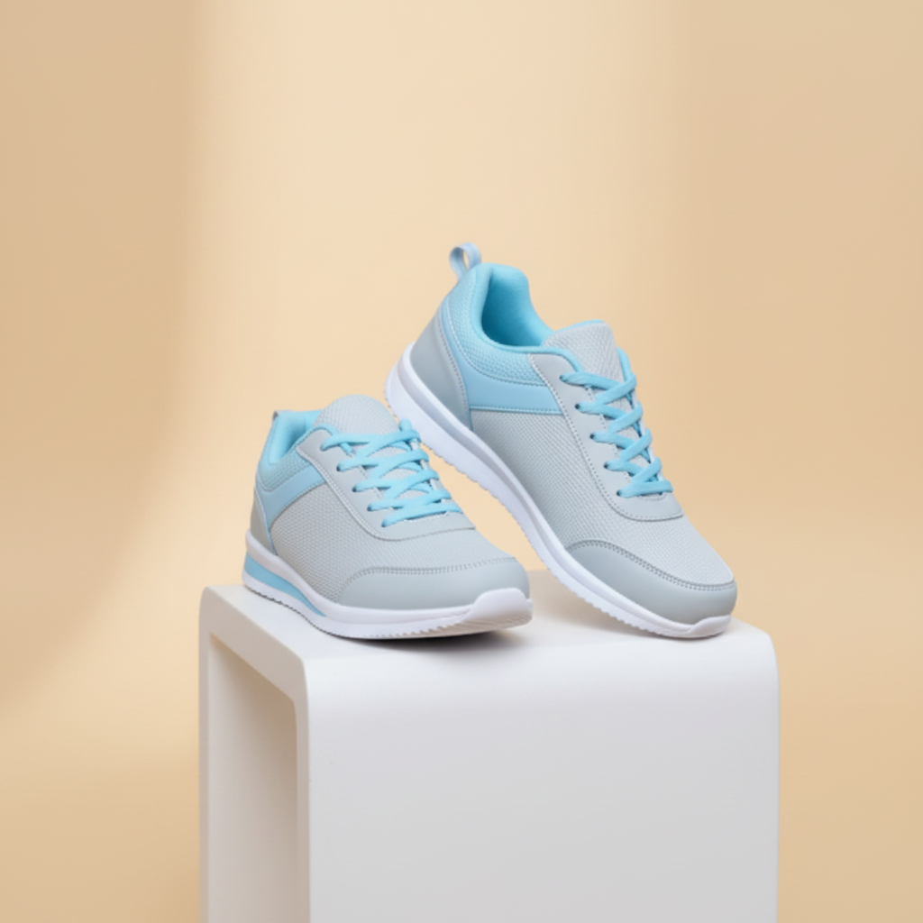 Casual, tweekleurige sneakers voor dames