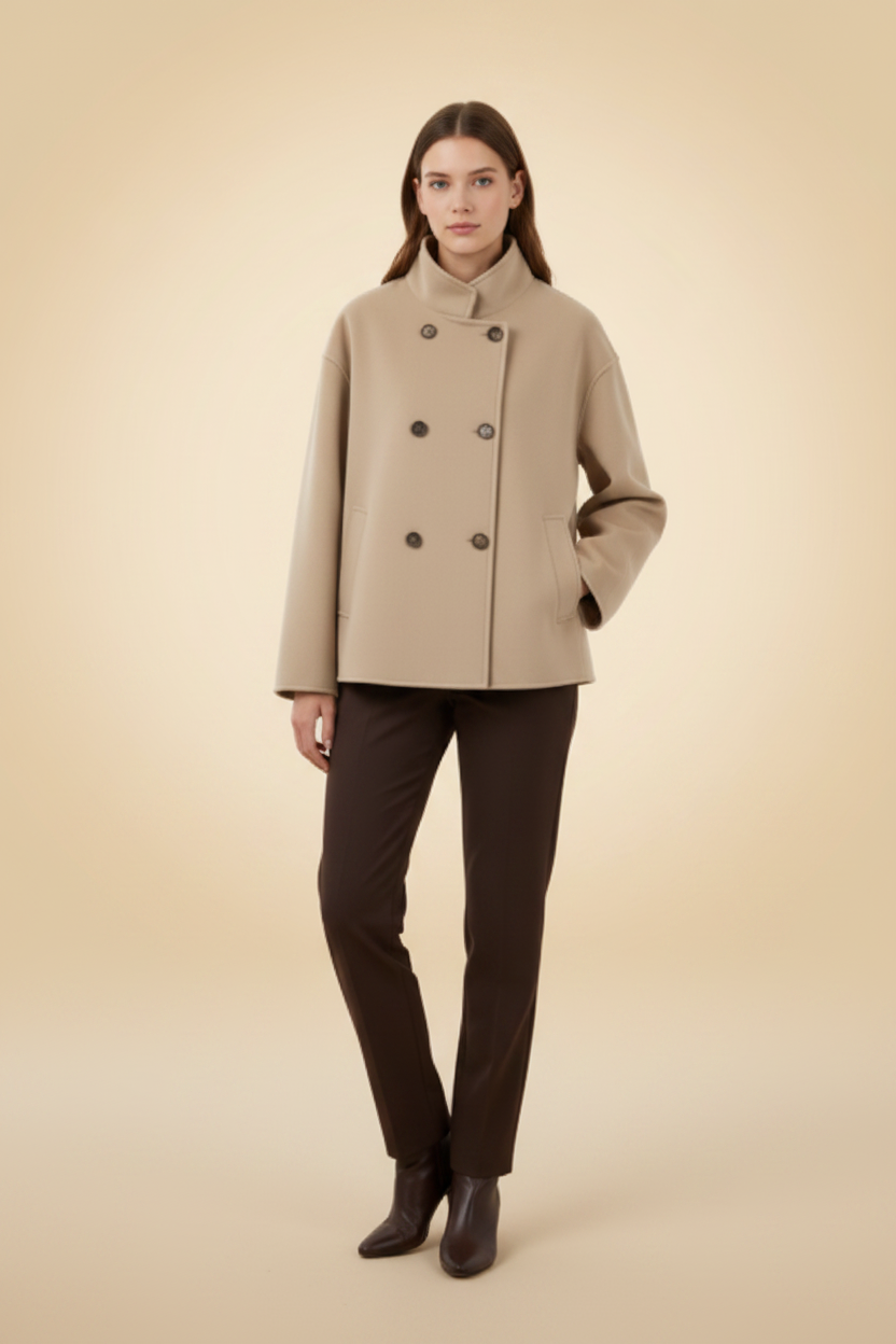 Wijdvallende trenchcoat met dubbele knoopsluiting