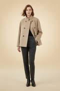 Wijdvallende trenchcoat met dubbele knoopsluiting
