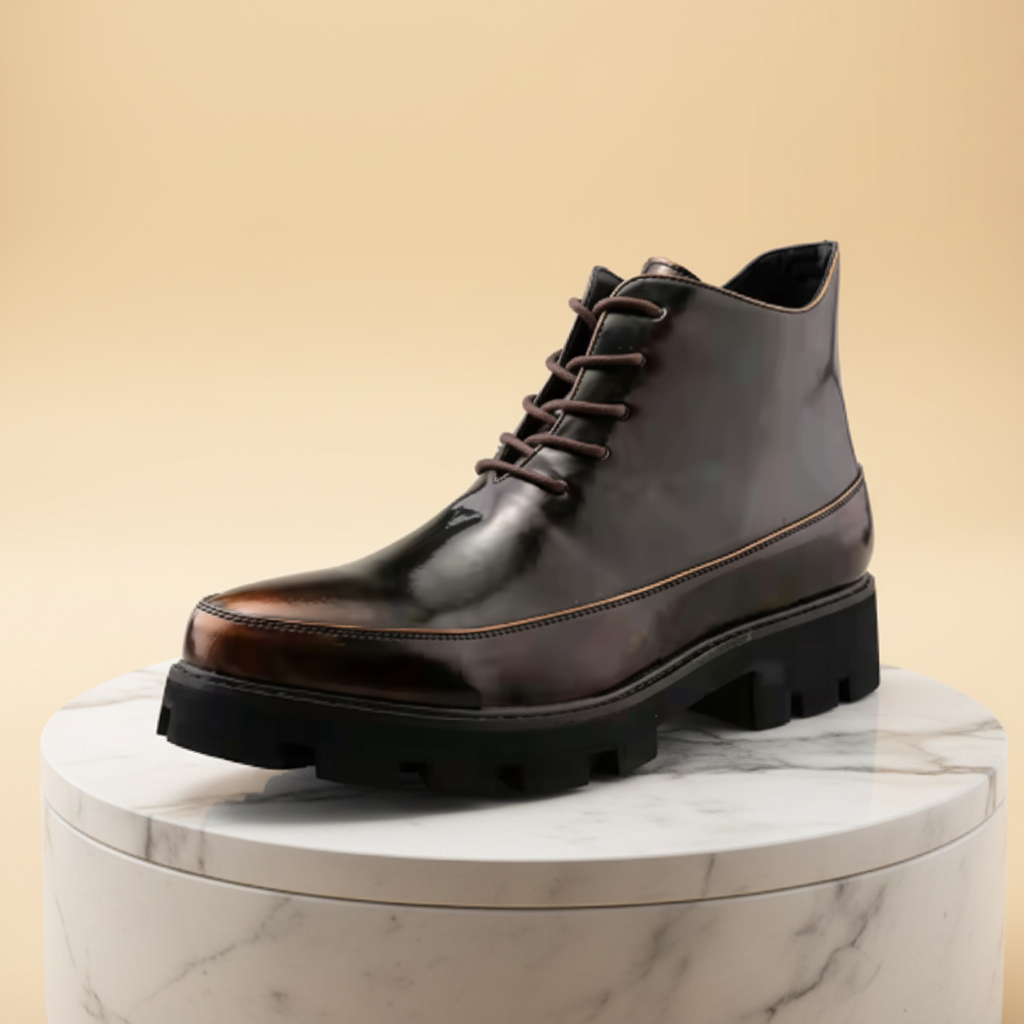 Zakelijke schoenen van veganistisch leer met een hoge zool