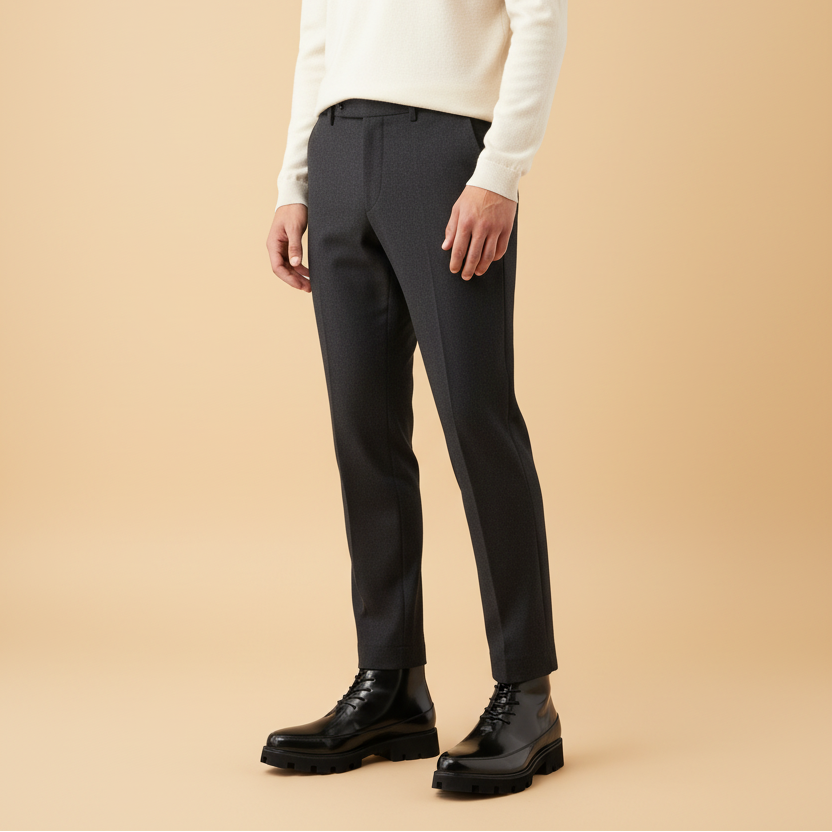 Zakelijke schoenen van veganistisch leer met een hoge zool