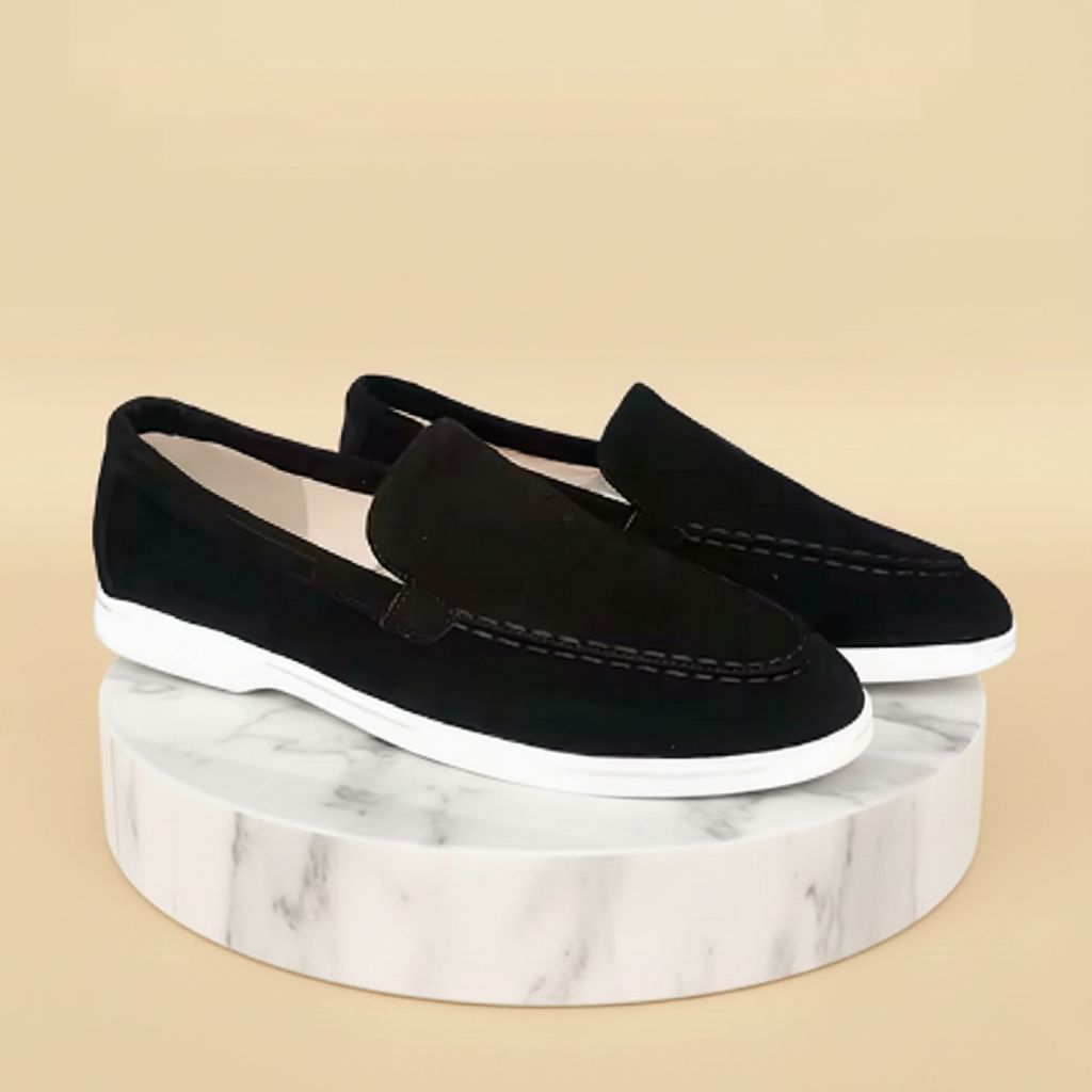 Klassieke loafers van veganistisch suède
