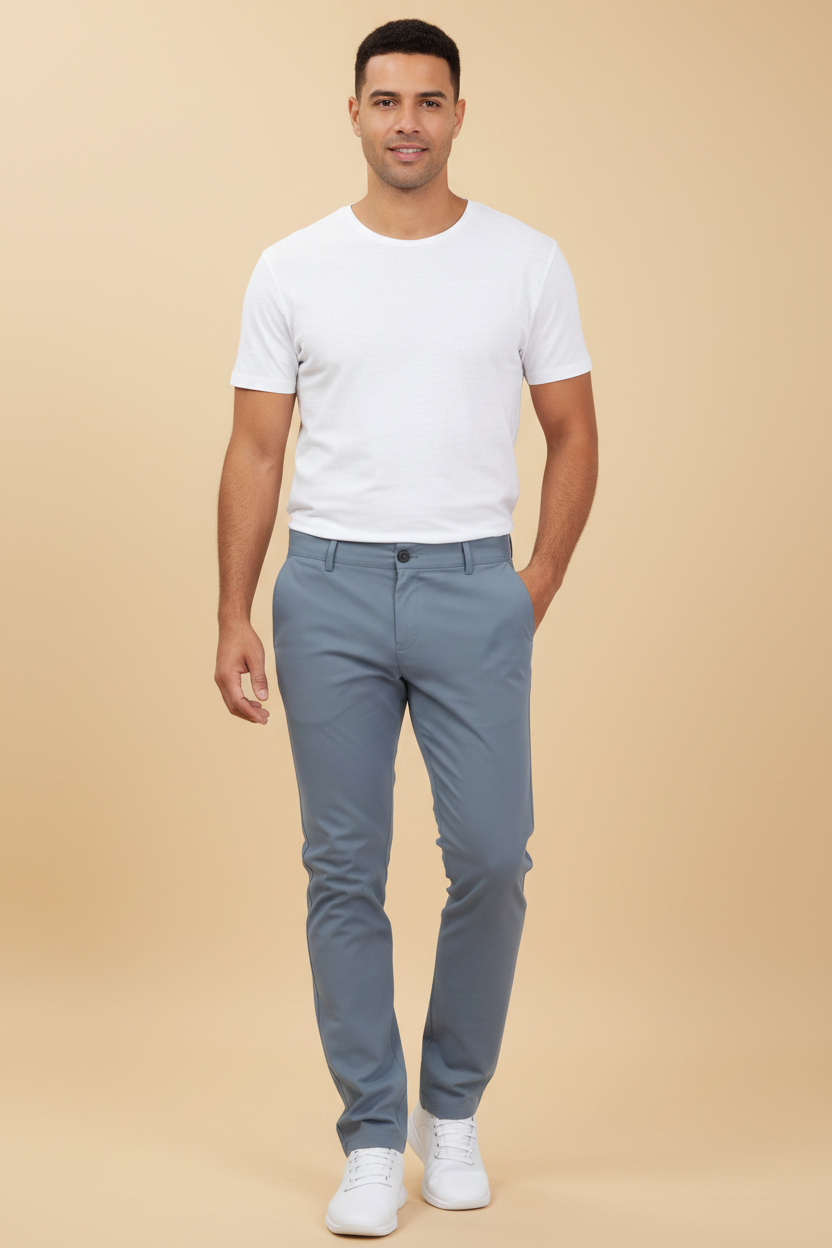 Modieuze broek met een strakkere pasvorm