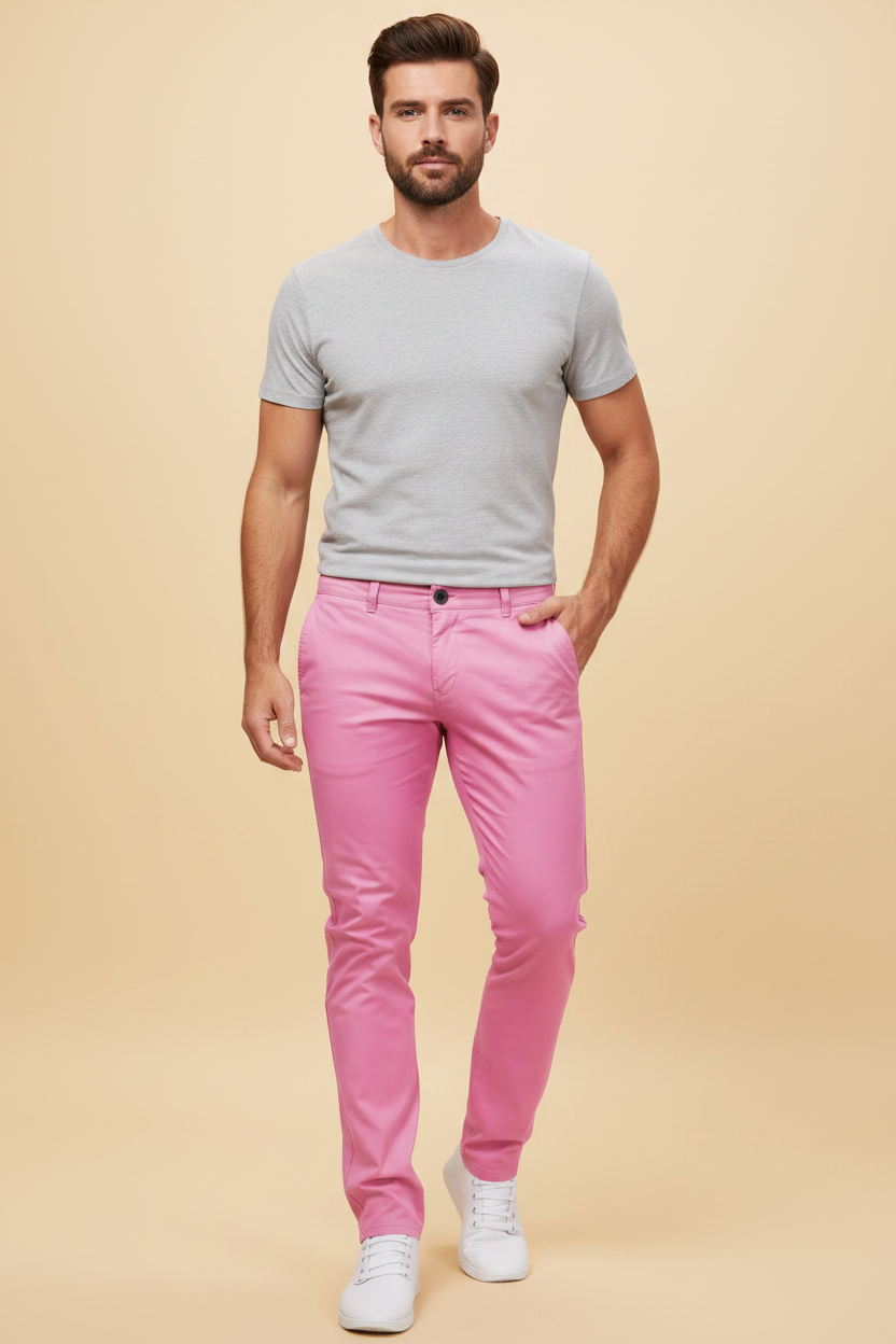 Modieuze broek met een strakkere pasvorm