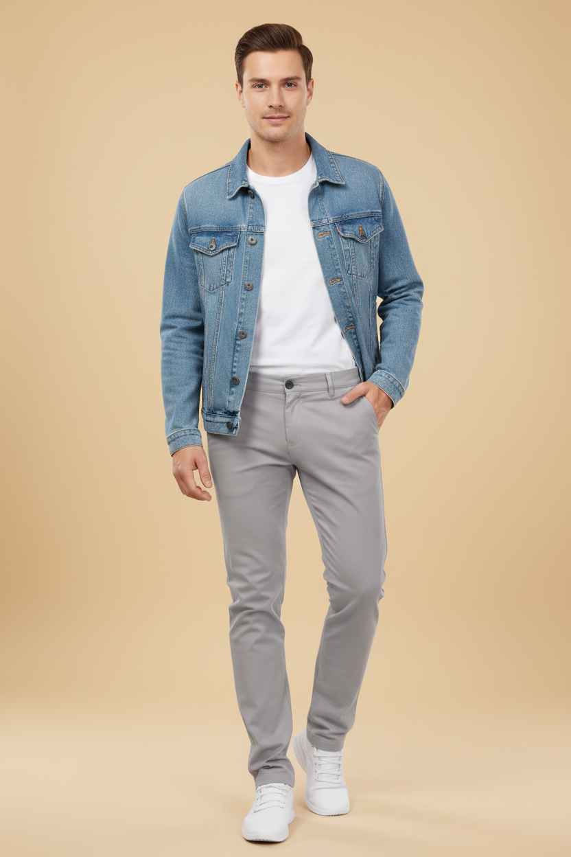 Modieuze broek met een strakkere pasvorm