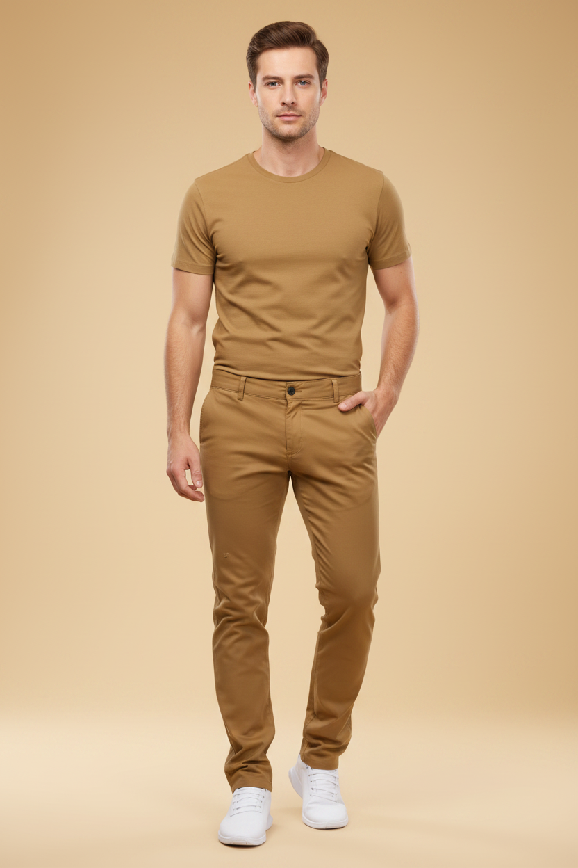Modieuze broek met een strakkere pasvorm