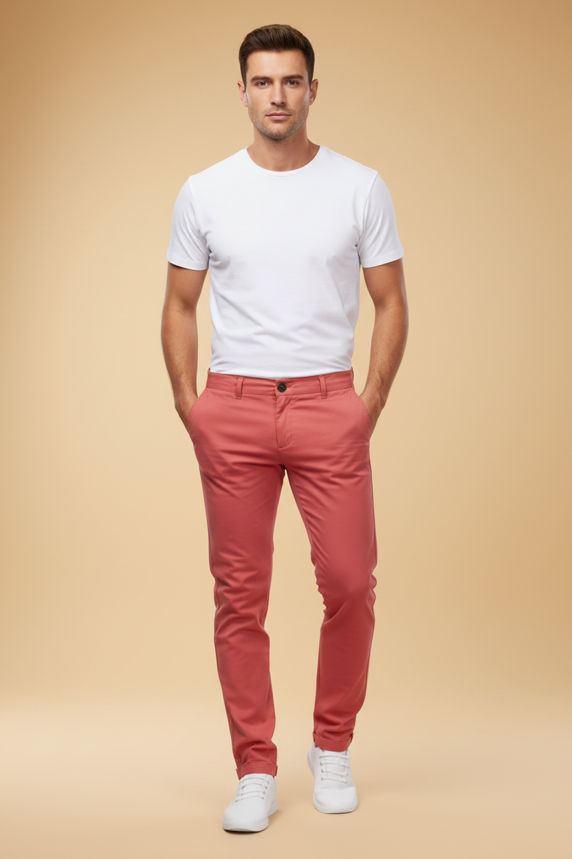 Modieuze broek met een strakkere pasvorm