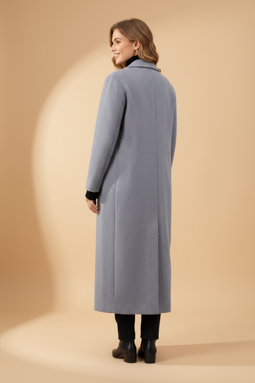 Comfortabele jas met V-hals en een losse pasvorm