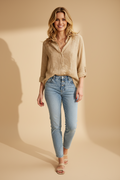 Lichte blouse met lange mouwen en een nonchalante pasvorm