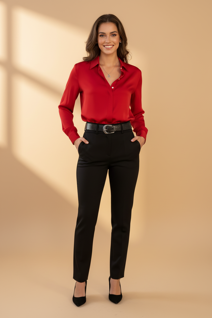 Klassieke blouse in minimalistische stijl