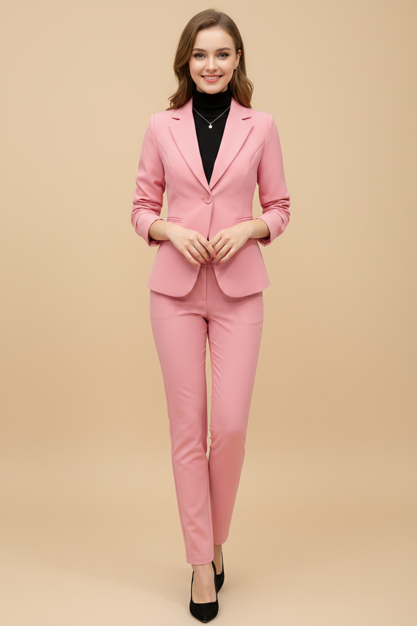 Licht getailleerde, elegante blazer met een mooie knoop