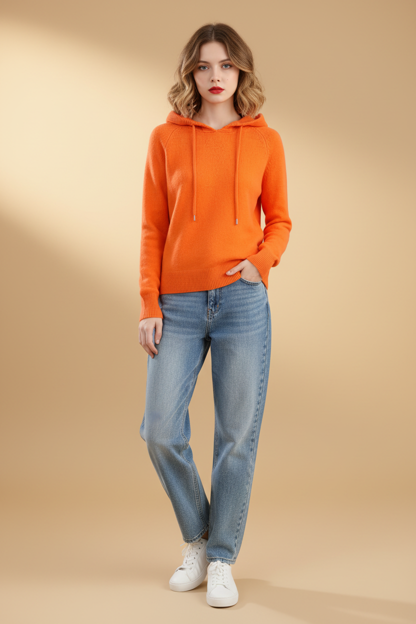 Elegante hoodie met lange trekkoord