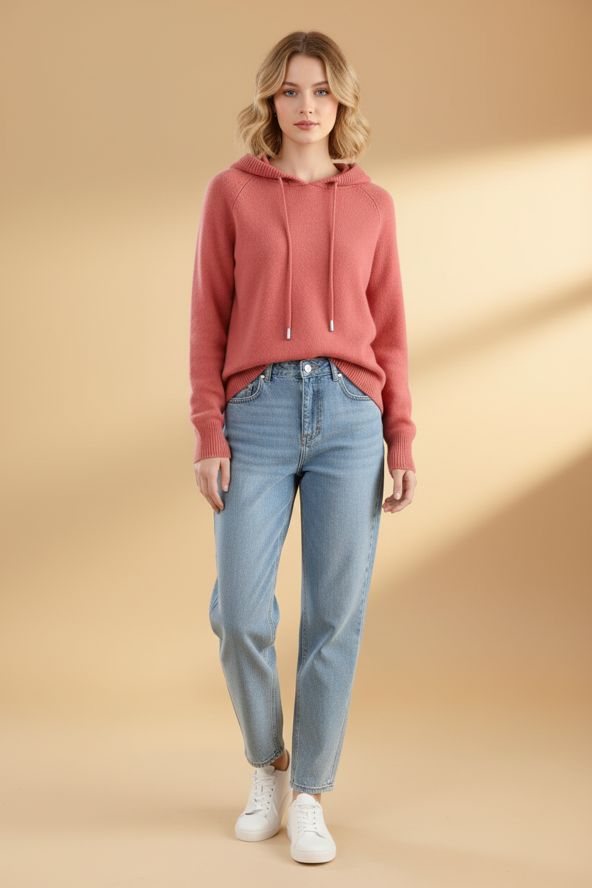 Elegante hoodie met lange trekkoord