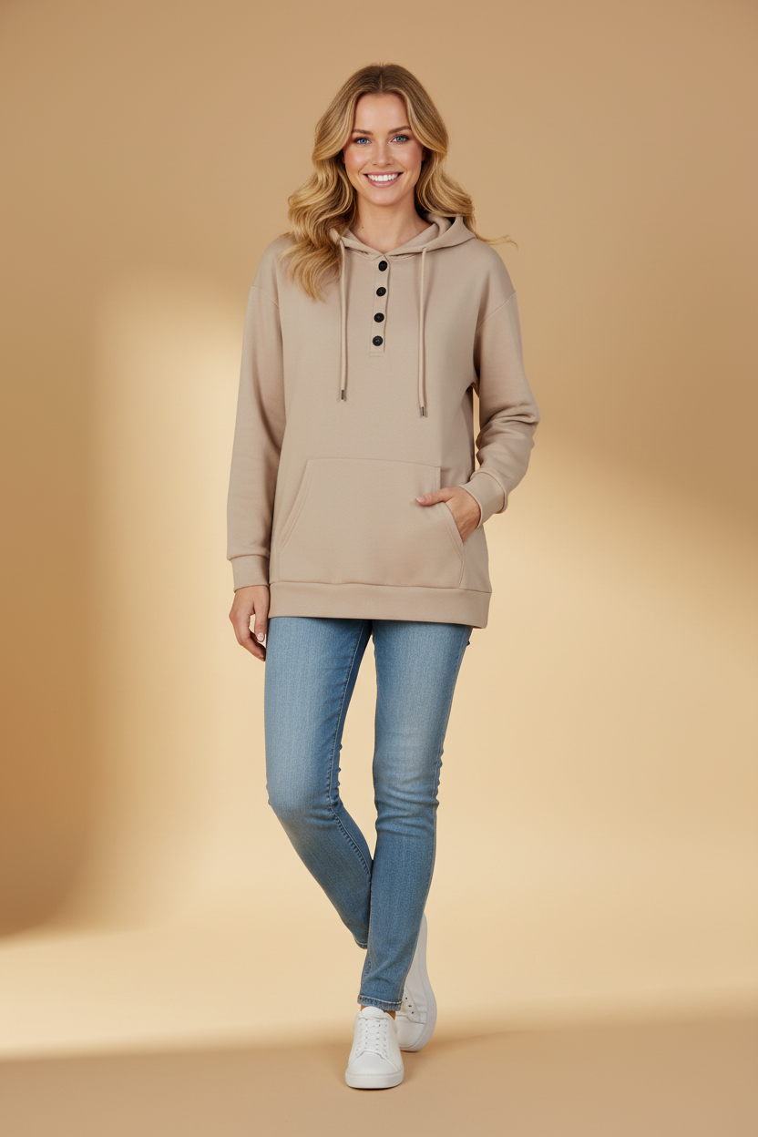 Gezellige hoodie met kangoeroezak