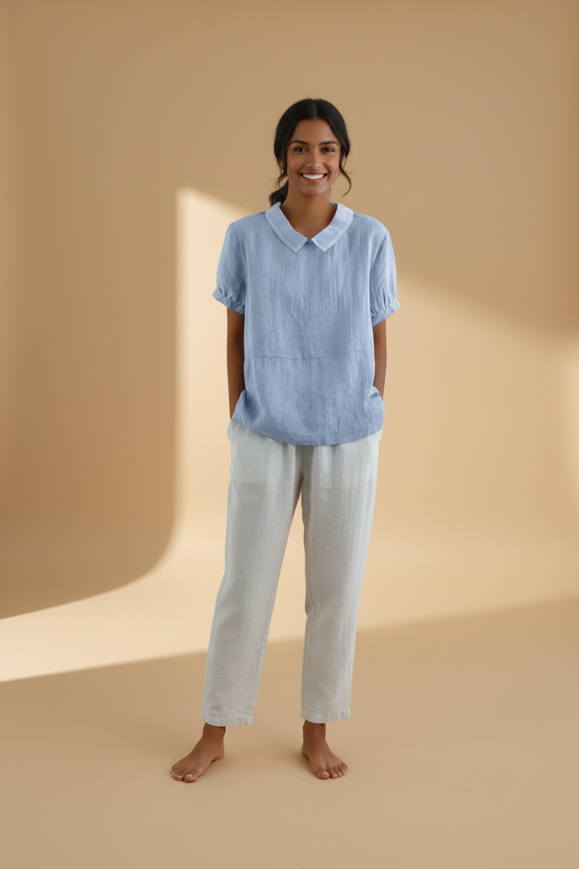 Effen blouse in minimalistische stijl
