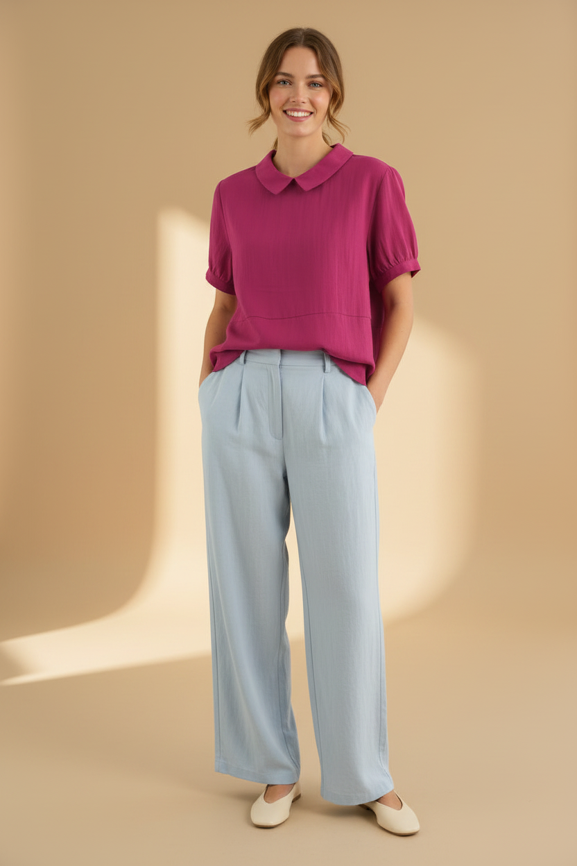 Effen blouse in minimalistische stijl