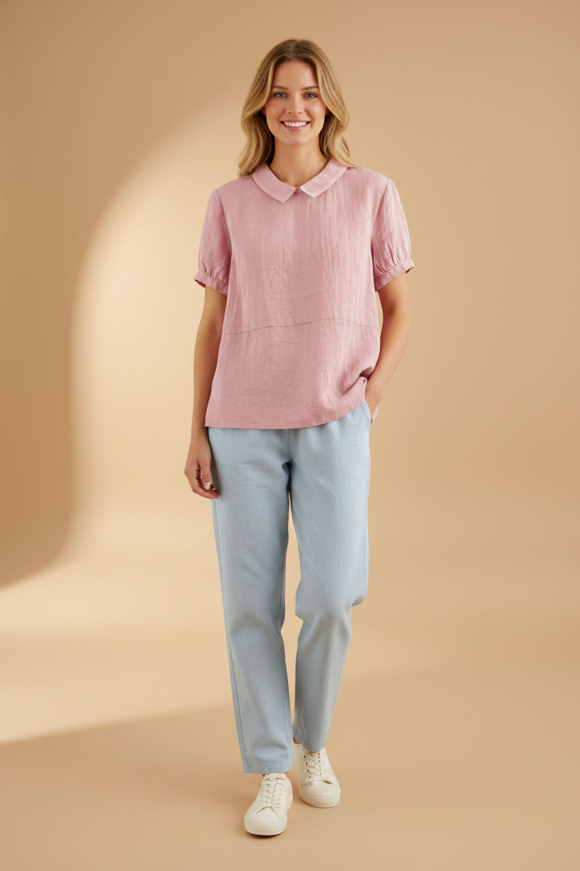 Effen blouse in minimalistische stijl