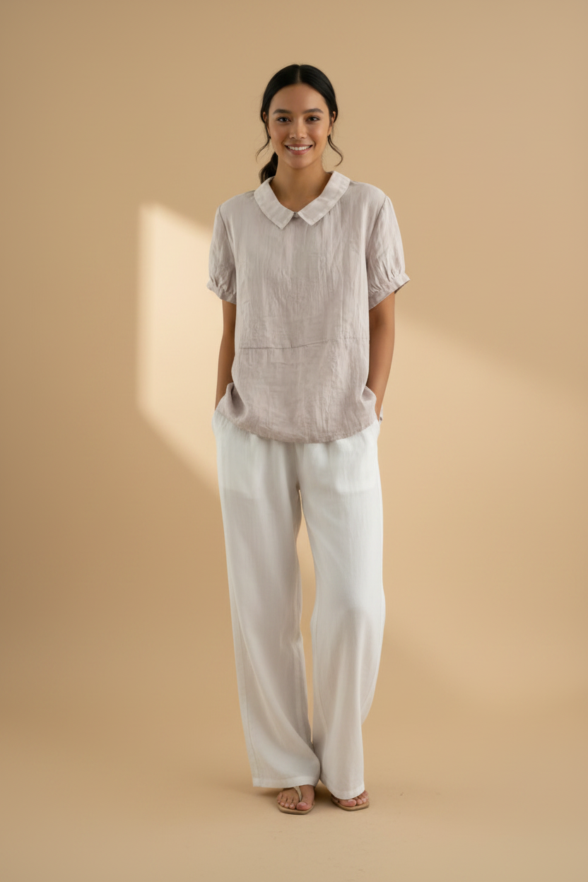 Effen blouse in minimalistische stijl