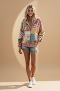 Artistieke hoodie met creatieve bloemmotieven