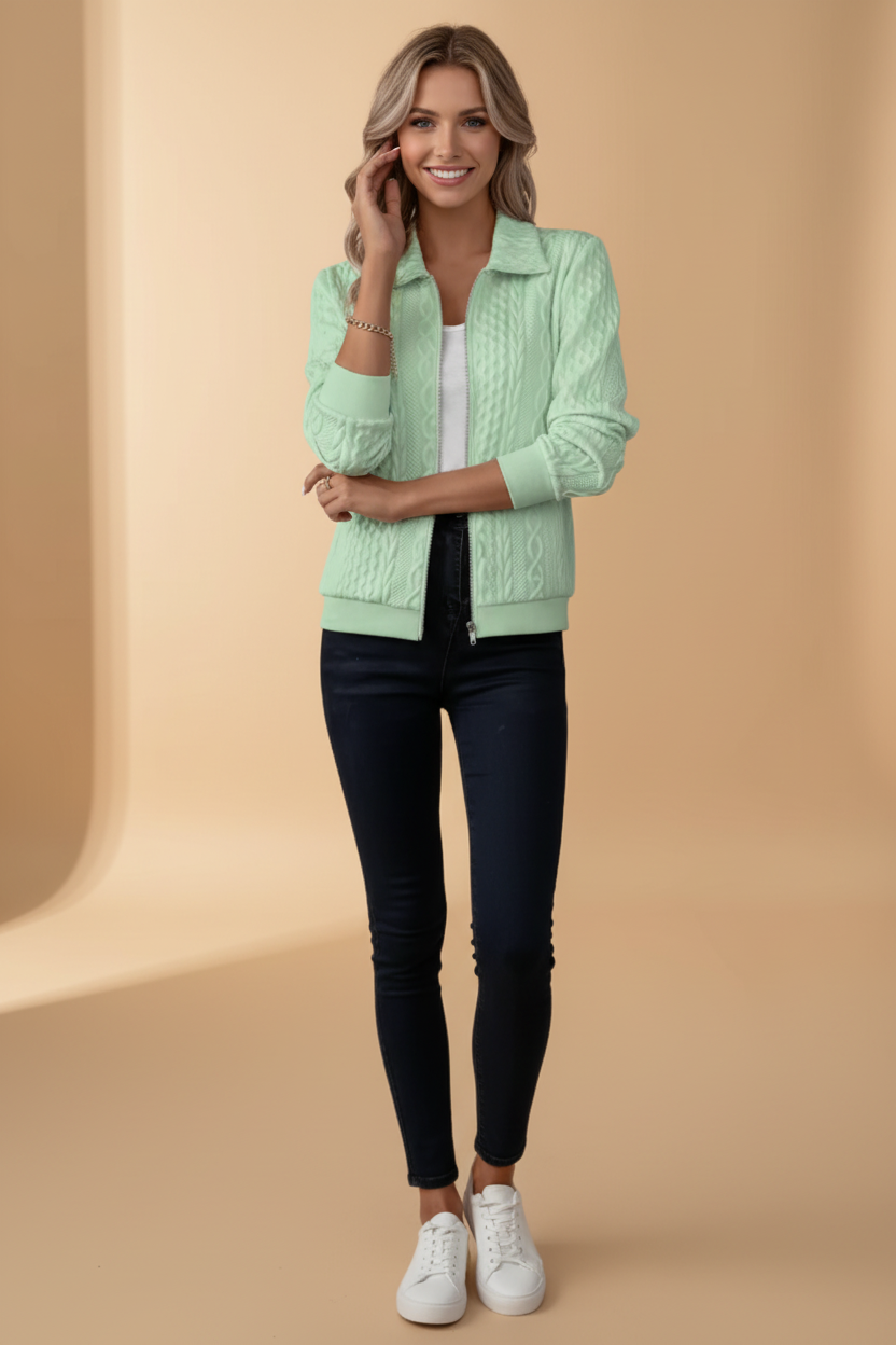 Modieuze hoodie met ritssluiting