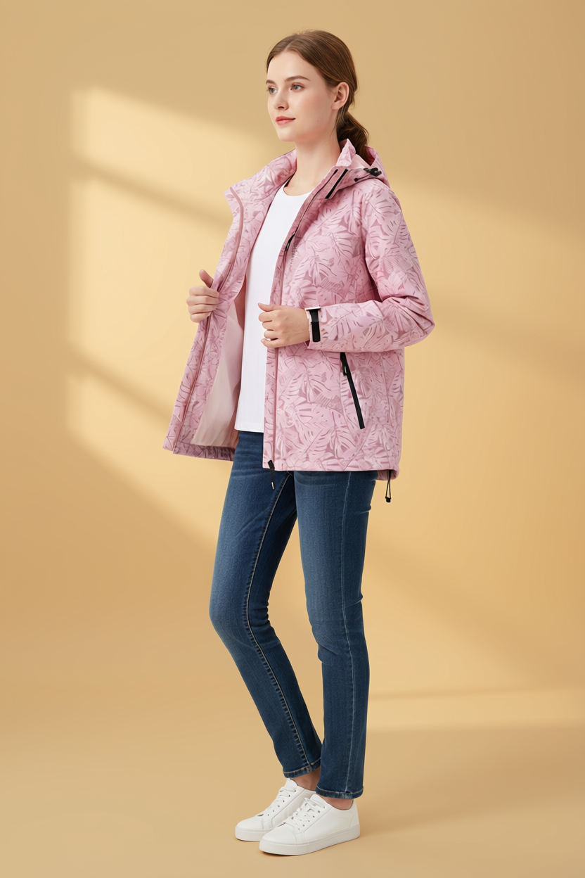 Regenjas met capuchon en mooie patronen